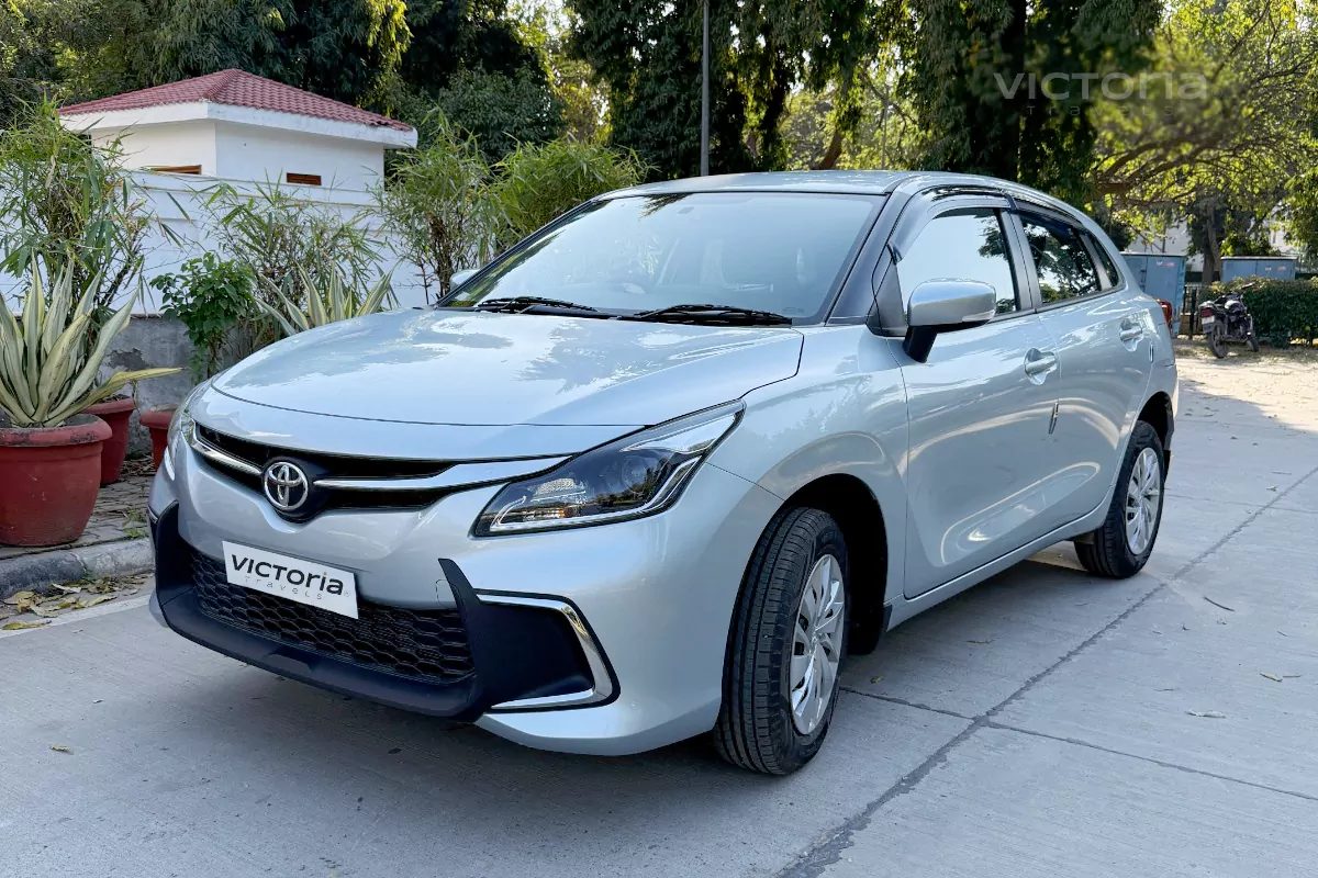 White Toyota Glanza Rental